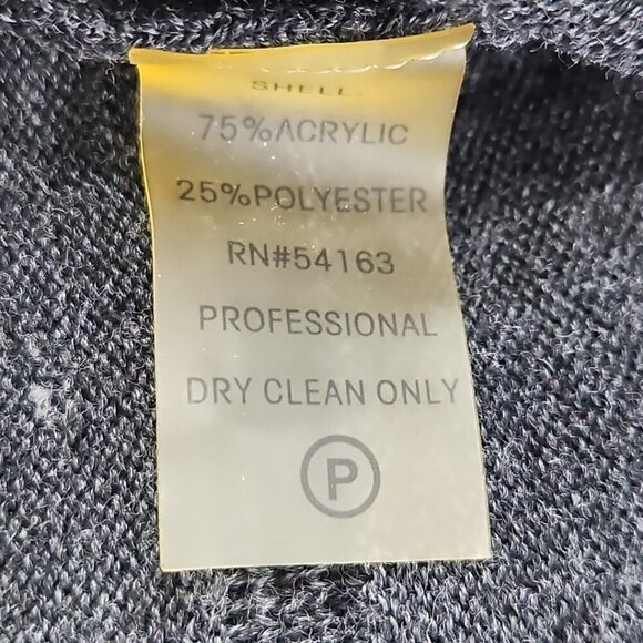 Calvin Klein Ribbed Bodycon Midi Dress Women's Large Grey Long Sleeve EUC - Picture 4 of 16